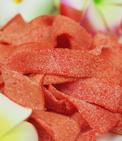 Sour Strawberry Belts w/Li Hing Mui